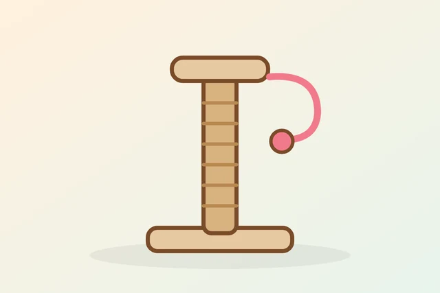 Illustration of a scratching post
